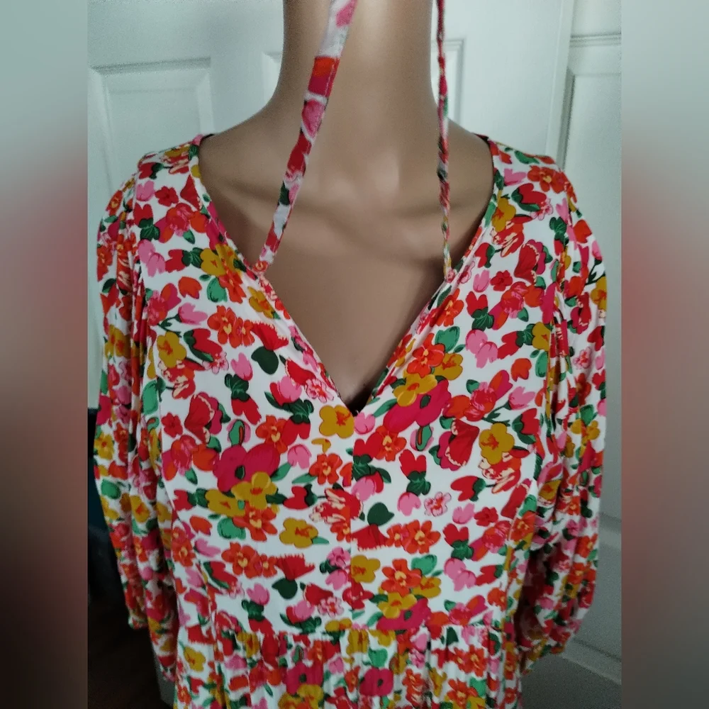 Boho Maxi Floral Women's Dress Small